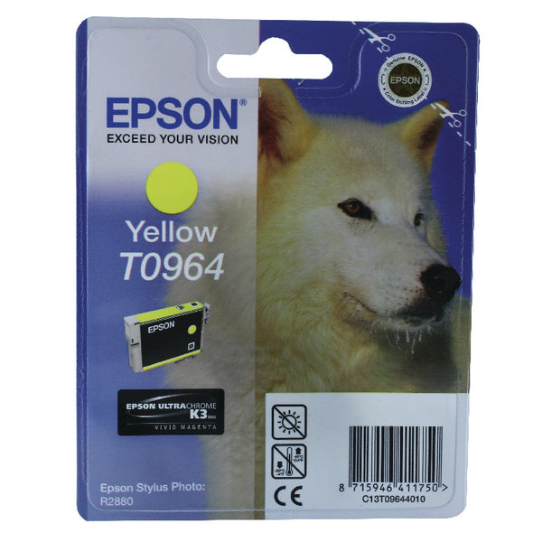 Epson T0964 Ink Cartridge Ultra Chrome K3 Husky Yellow C13T09644010