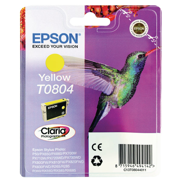 Epson T0804 Photo Ink Cart Ylw