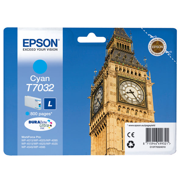 Epson T7032 Ink Durabrite Ult L Cyan