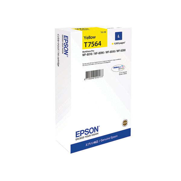 Epson T7564 Ink Cartridge DURABrite Pro L Yellow C13T756440