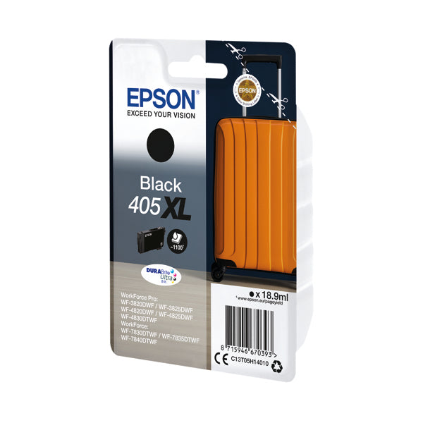 Epson 405XL Ink Cartridge DURABrite Ultra Suitcase Black C13T05H14010