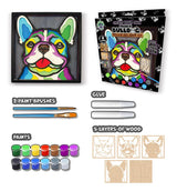 Splat Planet Wood Art Kit - French Bulldog