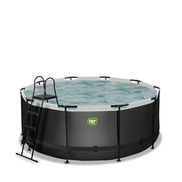 EXIT Black Leather Round Frame Pool