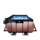 EXIT Frame Brown Pool - 4x2x1.22m (12v Sand filter)