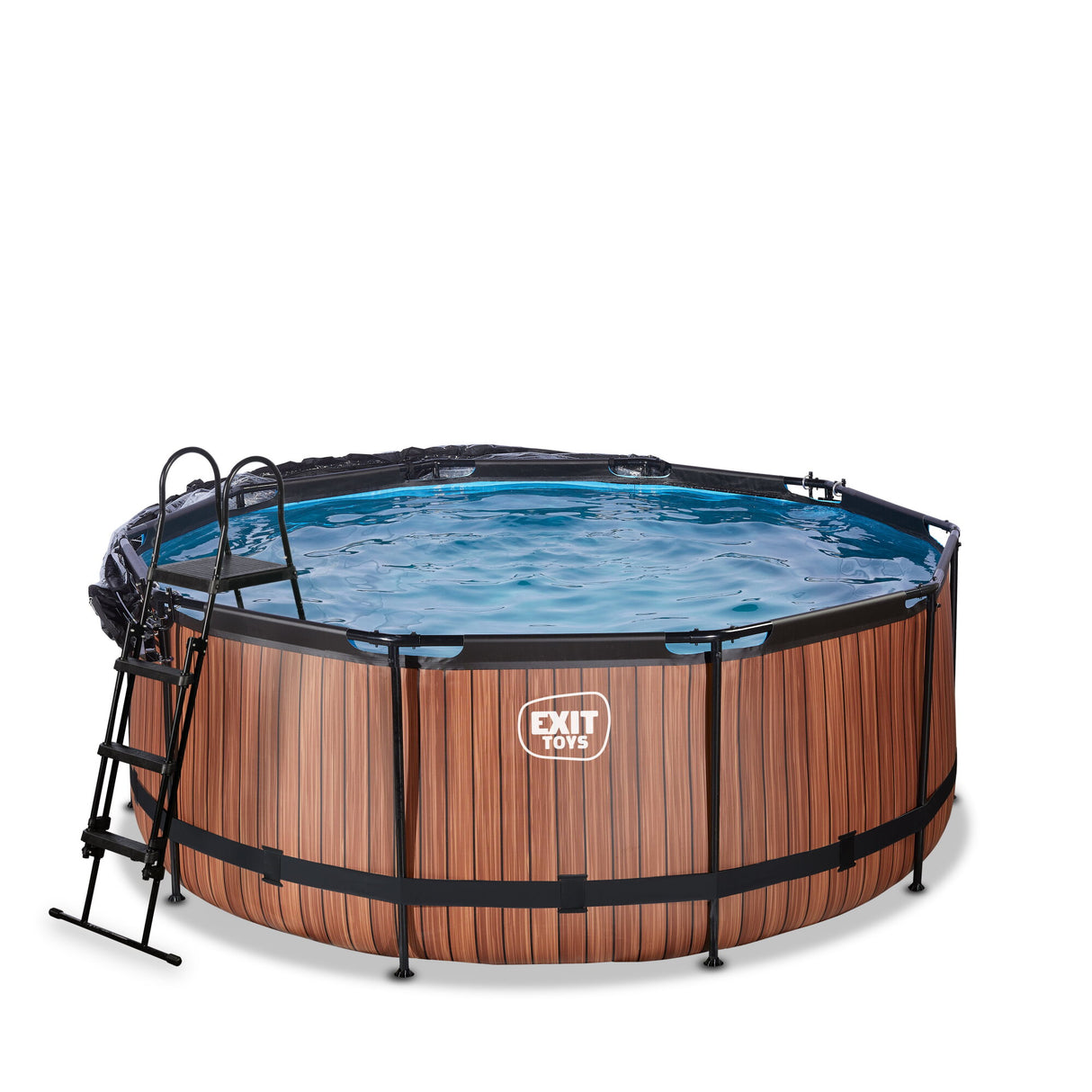 EXIT Brown Wood Round Frame Pool - 360