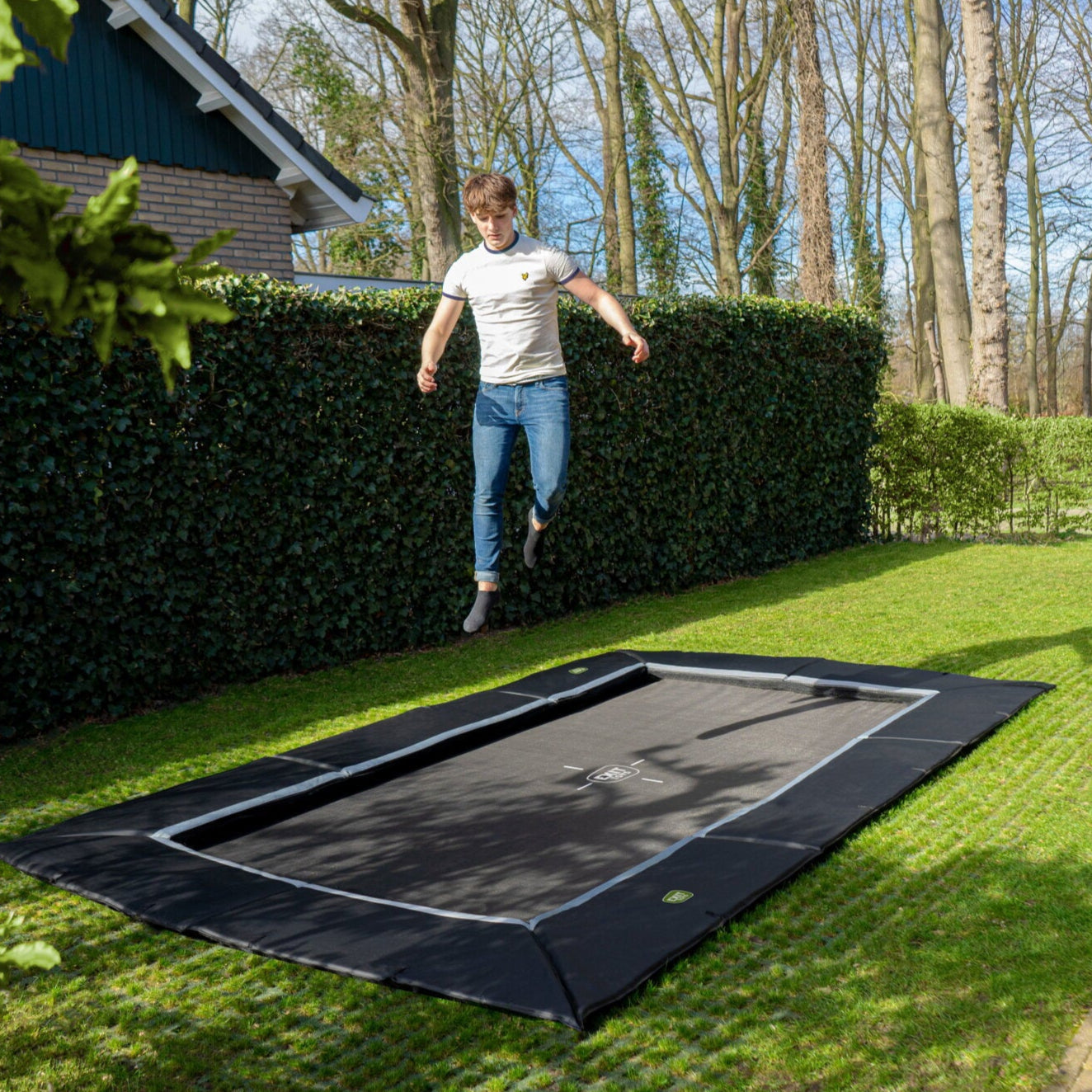 EXIT Dynamic GroundLevel Rectangular Trampoline