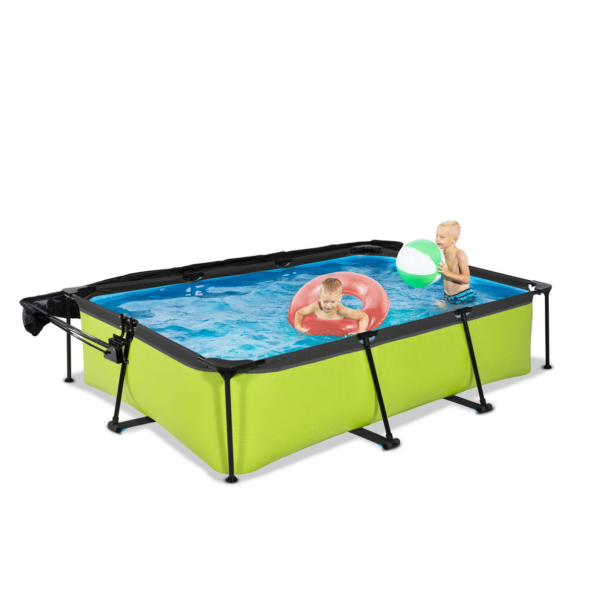 EXIT Lime Green Frame Pool and Canopy - 3x2x6m (12V Cartridge)