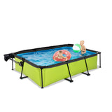 EXIT Lime Green Frame Pool and Canopy - 3x2x6m (12V Cartridge)