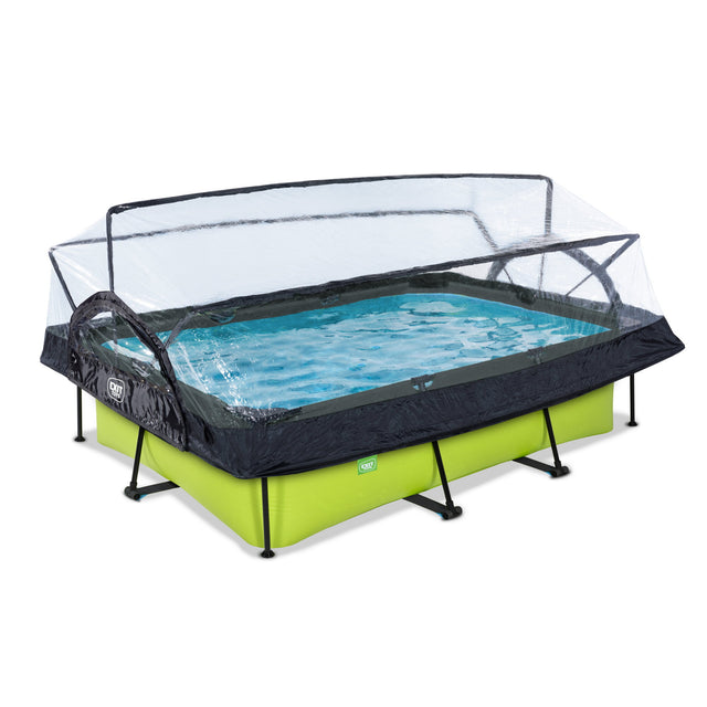 EXIT Lime Rectangular Frame Pool and cover - Shallow