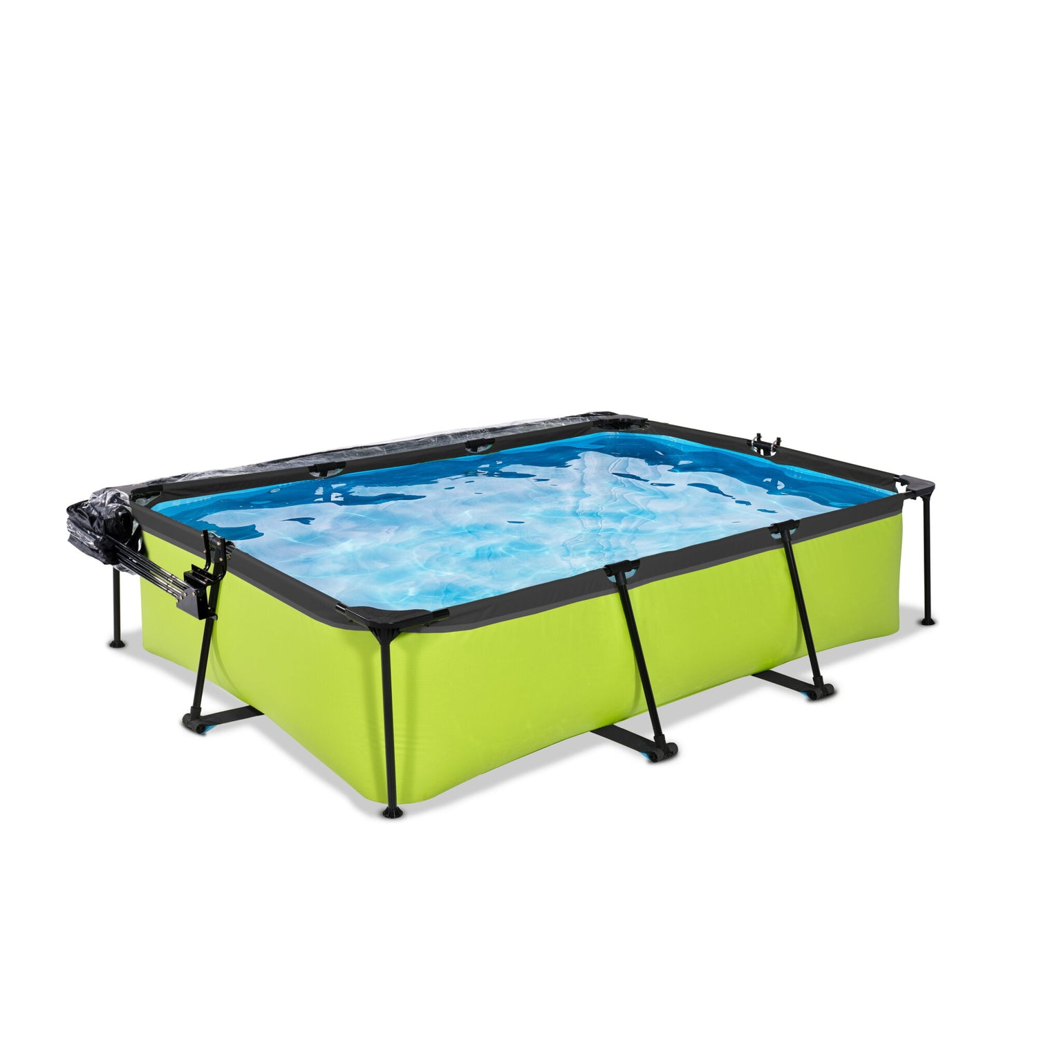 EXIT Lime Rectangular Frame Pool and cover - Shallow