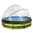 EXIT Lime Round Frame Pool with Cover 