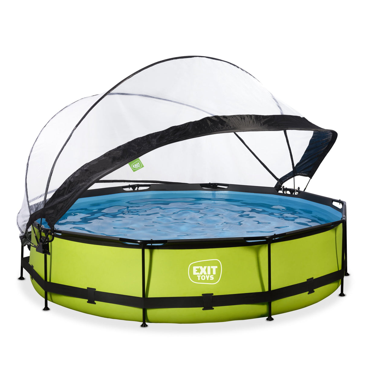 EXIT Lime Round Frame Pool with Cover 