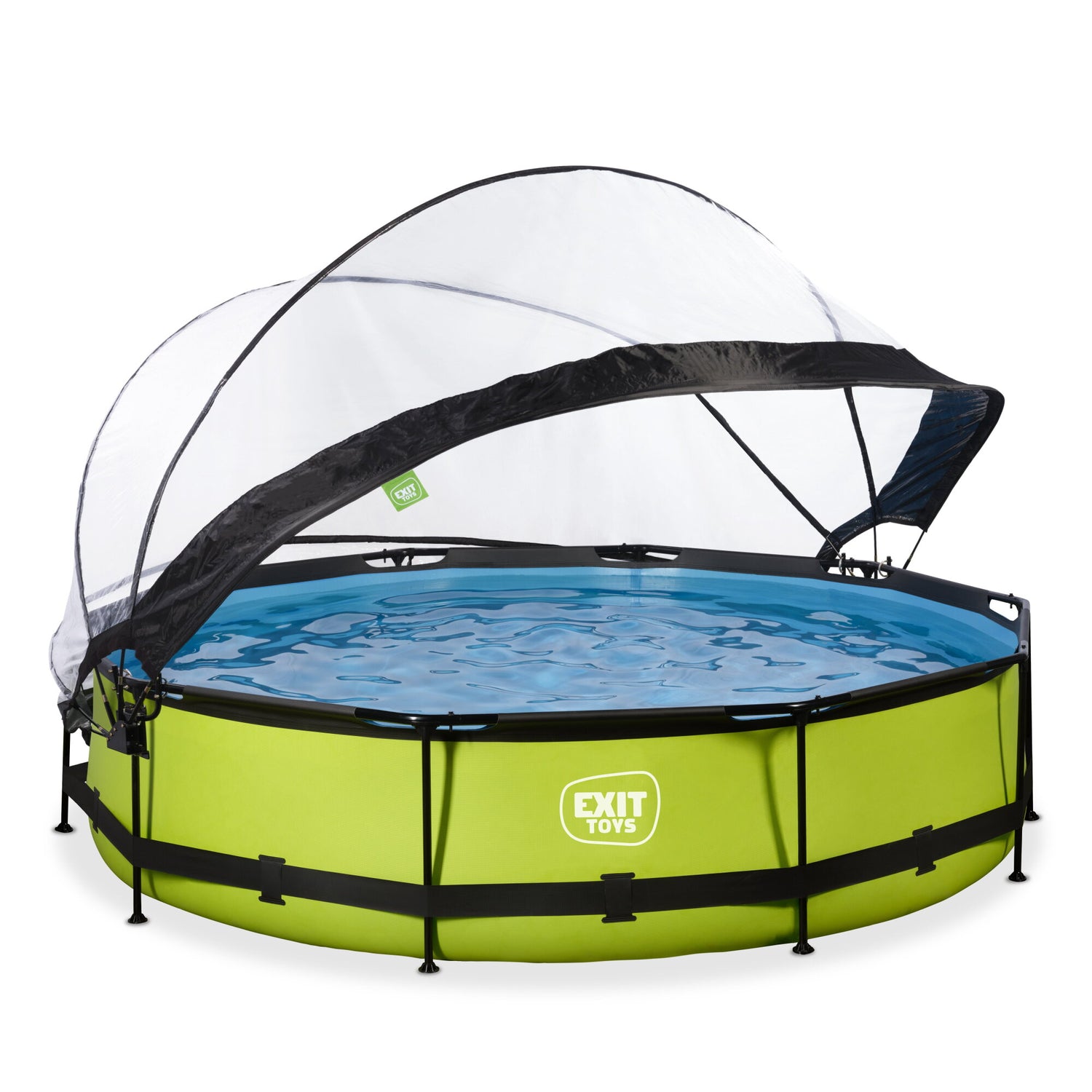 EXIT Lime Round Frame Pool with Cover 