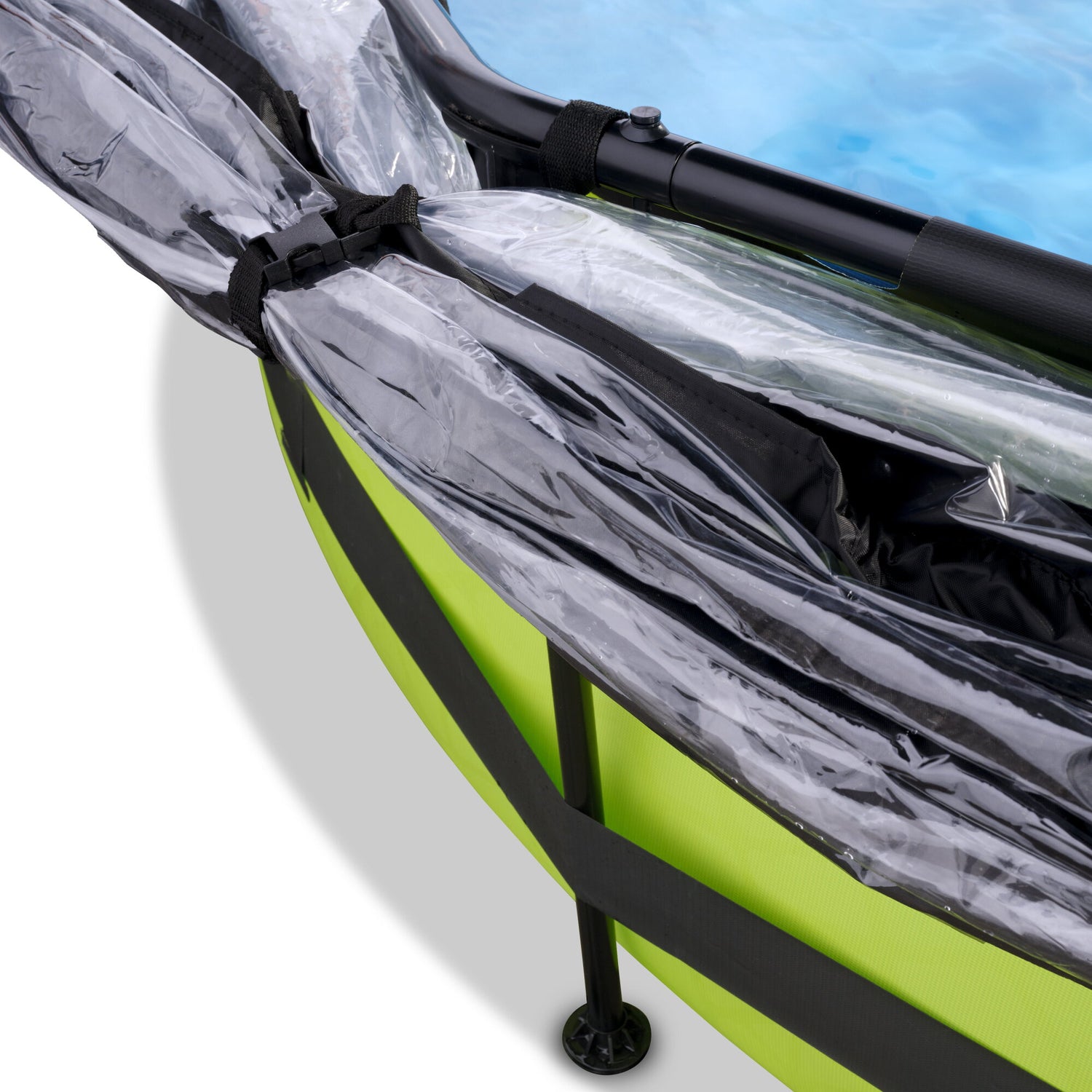 EXIT Lime Round Frame Pool with Cover 