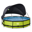 EXIT Round Lime Pool with Canopy - ø360x76cm (Sand Filter Pump)