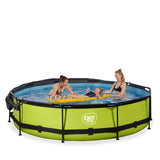 EXIT Round Lime Pool with Canopy - ø360x76cm (Sand Filter Pump)