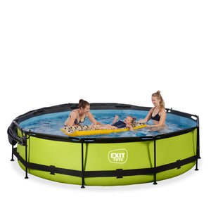 EXIT Round Lime Pool with Canopy - ø360x76cm (Sand Filter Pump)