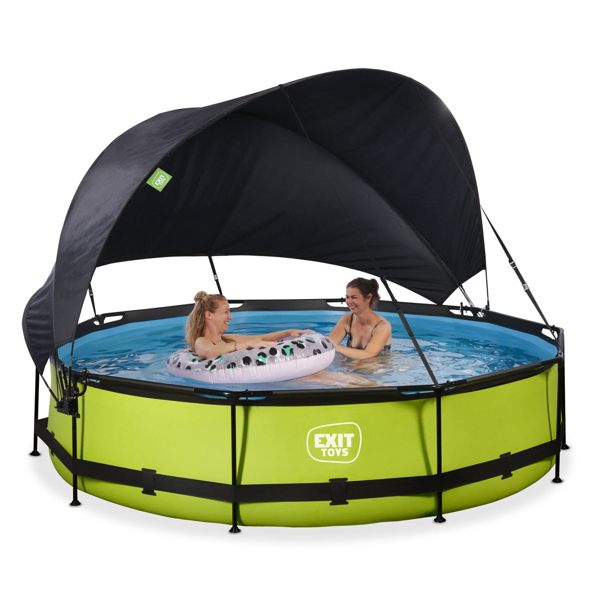 EXIT Round Lime Pool with Canopy - ø360x76cm (Sand Filter Pump)