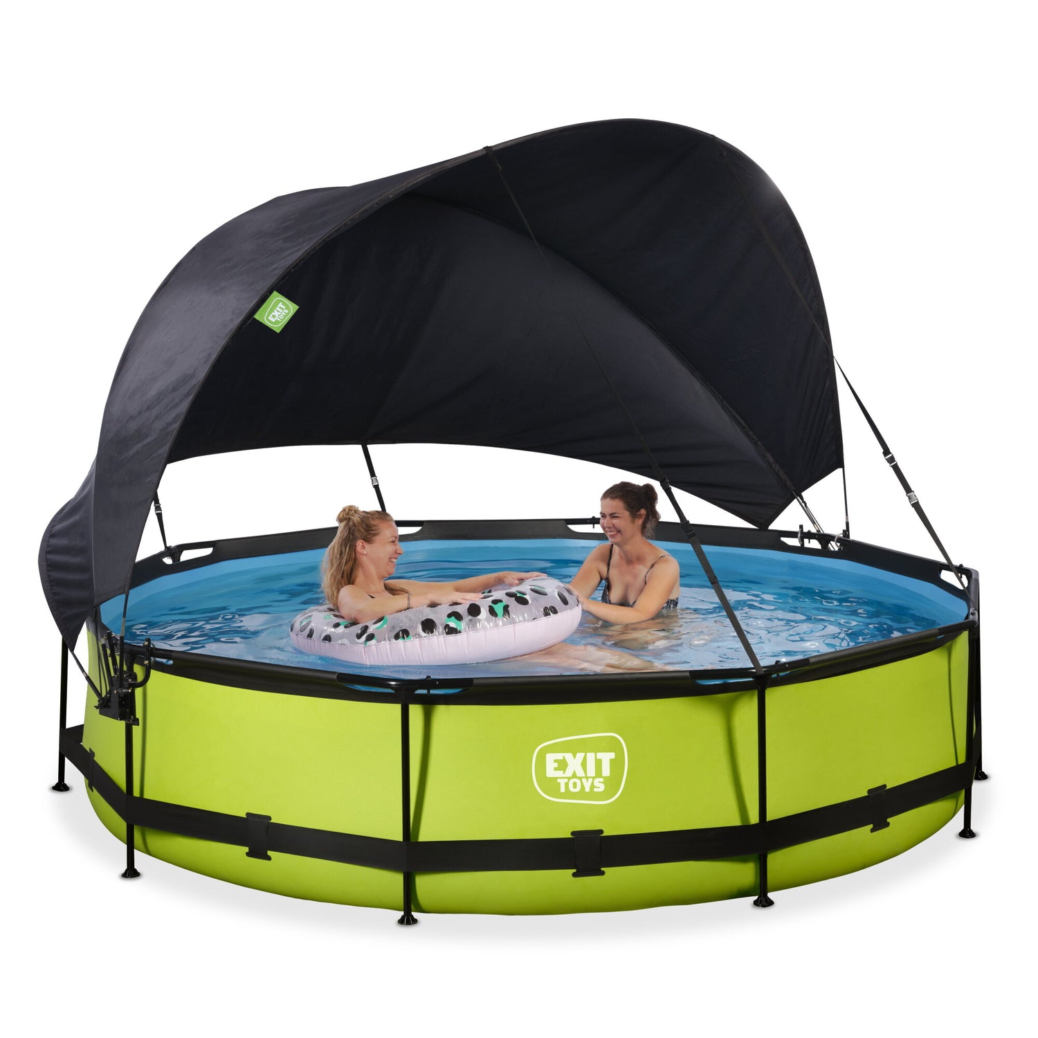 EXIT Round Lime Pool with Canopy - ø360x76cm (Sand Filter Pump)