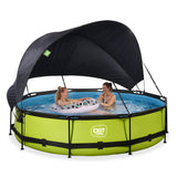 EXIT Round Lime Pool with Canopy - ø360x76cm (Sand Filter Pump)