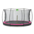 EXIT Silhouette Ground Round Trampoline with Safety Net - 12 Ft (Pink)