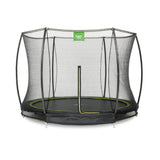 EXIT Silhouette Ground Trampoline - 14 Ft with Safety Net (Green)