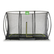 EXIT Silhouette Ground Trampoline - 8x12 Ft with Safety Net (Black)
