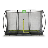 EXIT Silhouette Ground Trampoline - 8x12 Ft with Safety Net (Black)