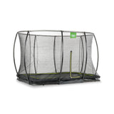 EXIT Silhouette Ground Trampoline - 8x12 Ft with Safety Net (Black)