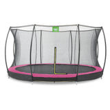 EXIT Silhouette Ground Trampoline with Safety Net - 14 Ft (Pink)