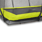 EXIT Silhouette Ground Trampoline with Safety Net - 7x10 Ft (Green)