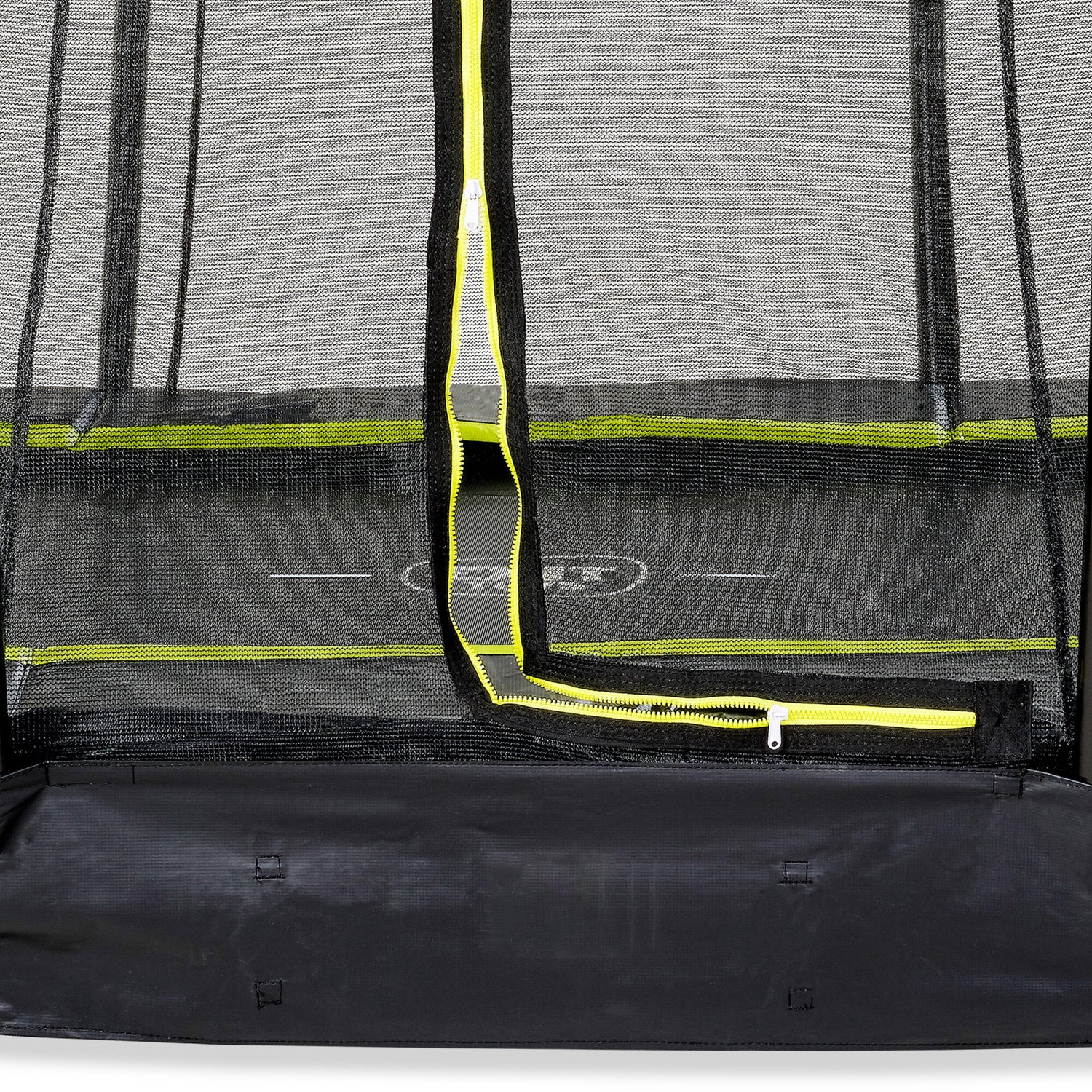 EXIT Silhouette Rectangle Trampoline Black safety net with zipper