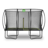 EXIT Silhouette Rectangular Trampoline with Safety Net - 8x12Ft (Black)