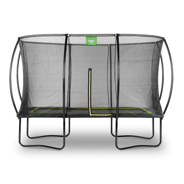 EXIT Silhouette Rectangular Trampoline with Safety Net - 8x12Ft (Black)