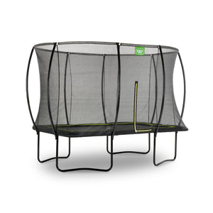 EXIT Silhouette Rectangular Trampoline with Safety Net - 8x12Ft (Black)