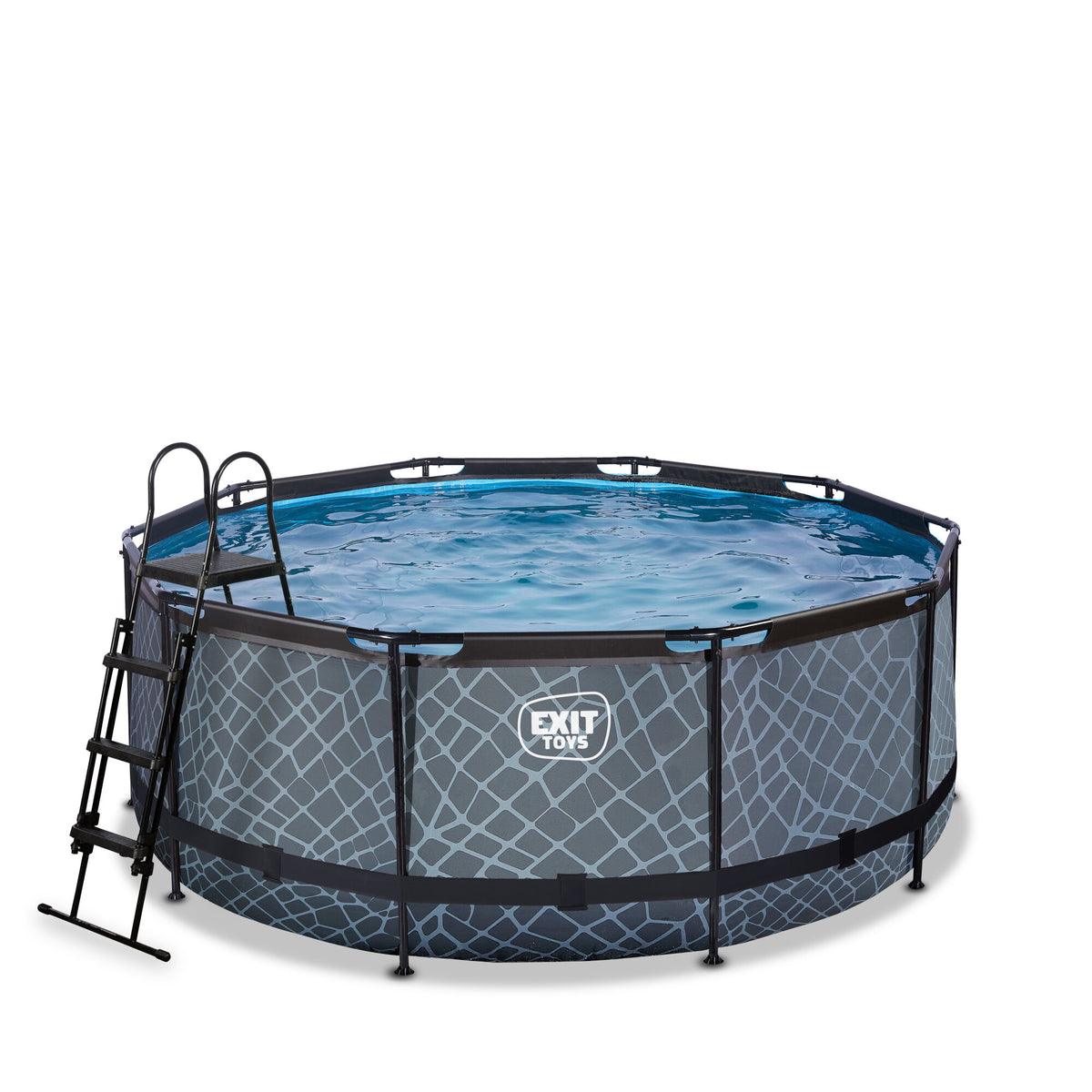 EXIT Stone Round Frame Pool - ø360x122cm - (12V Cartridge) – Art & Hobby