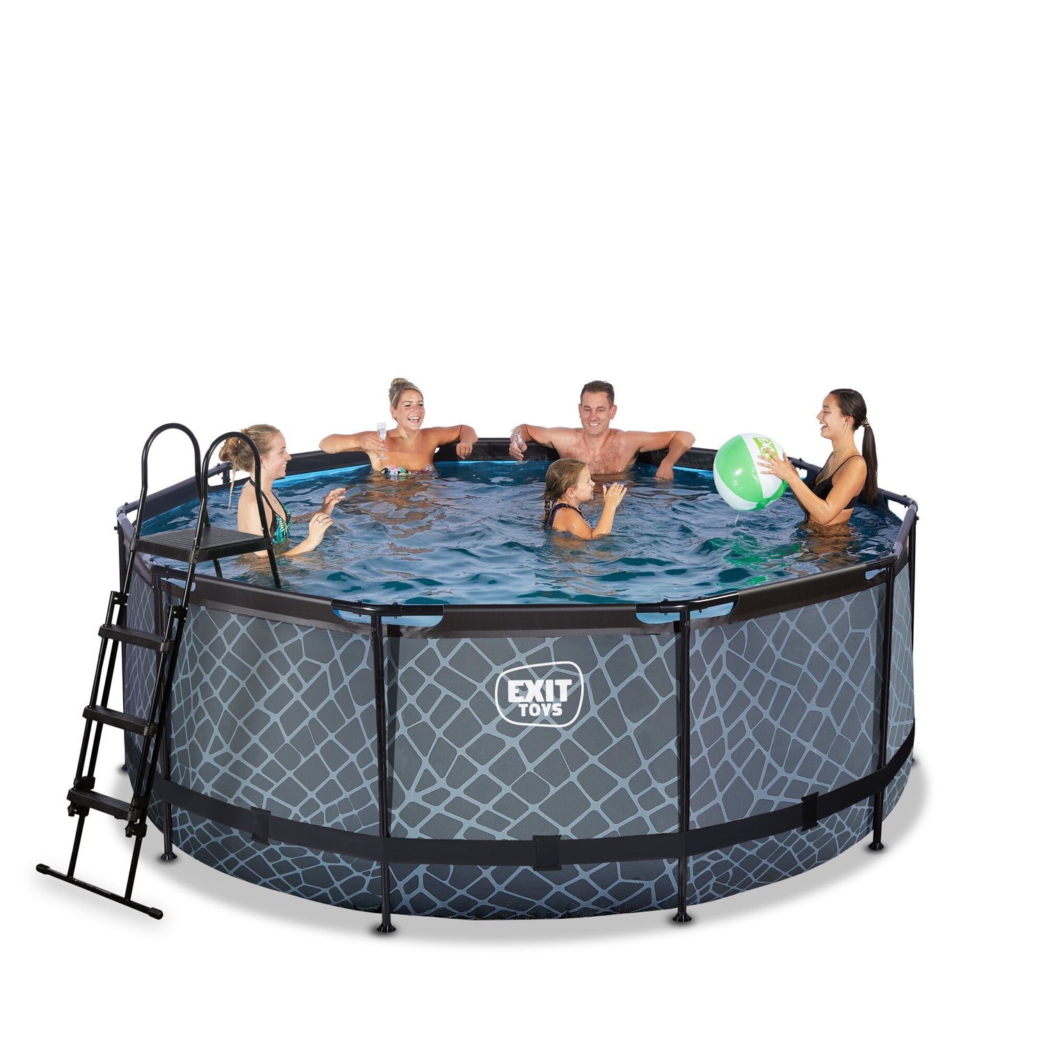 EXIT Stone Round Frame Pool - ø360