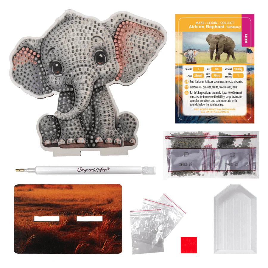 Crystal Art Wildlife Buddies - Elephant