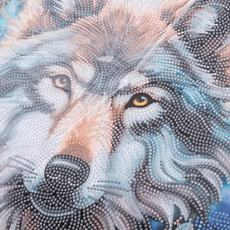 Crystal Art Scroll 40x50cm - Enchanted Wolf
