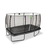 Exit Allure Classic Rectangular Trampoline with Safety Net - 8 x 14 Ft (Black)