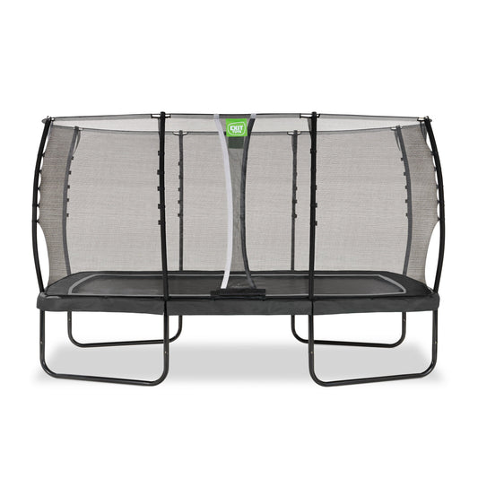 Exit Allure Classic Rectangular Trampoline with Safety Net - 8 x 14 Ft (Black)