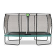 Exit Allure Classic Rectangular Trampoline with Safety Net - 8 x 14 Ft (Green)