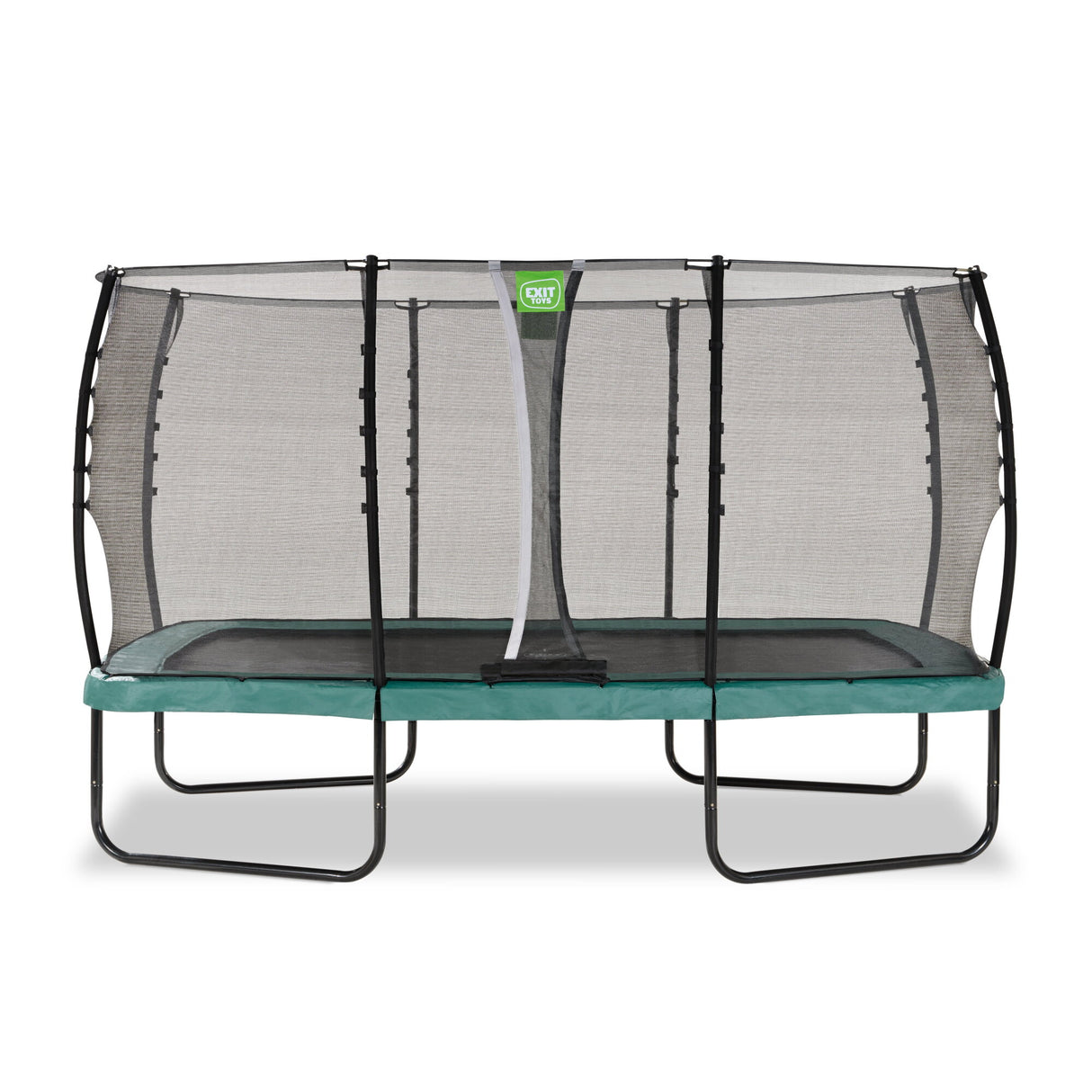 Exit Allure Classic Rectangular Trampoline with Safety Net - 8 x 14 Ft (Green)