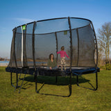 Exit Allure Classic Rectangular Trampoline with Safety Net in the garden
