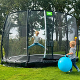 Exit Allure Premium Ground Round Trampoline 10 Ft in the garden