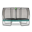 Exit Allure Premium Rectangular Trampoline with Safety Net - 8 x 14 Ft (Green)