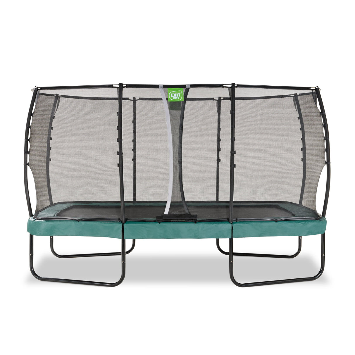 Exit Allure Premium Rectangular Trampoline with Safety Net - 8 x 14 Ft (Green)