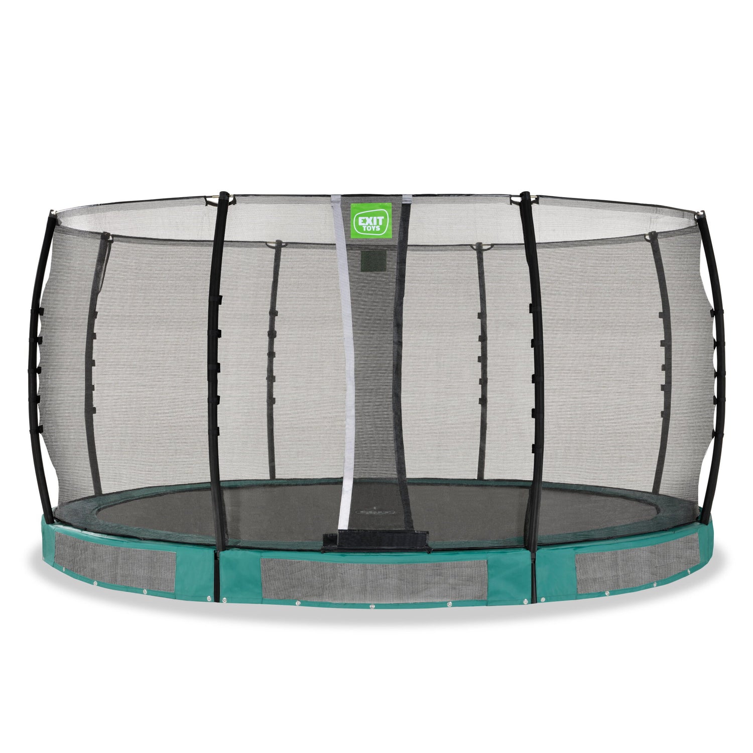 Trampoline with safety net on a white background