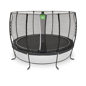 Exit Lotus Classic Round Trampoline with Safety Net - 12 Ft (Black)