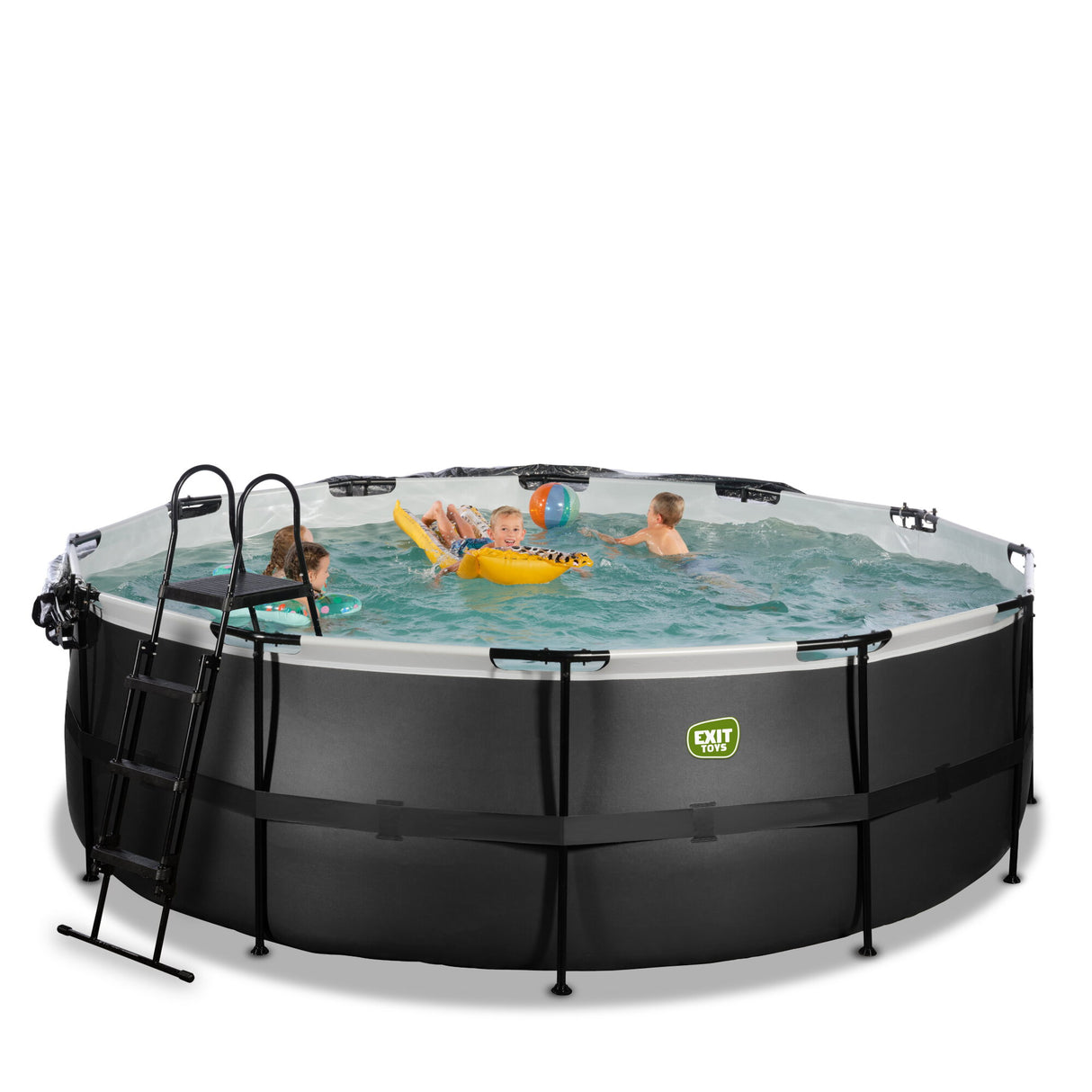 Exit Toys Black Leather Round Frame Pool